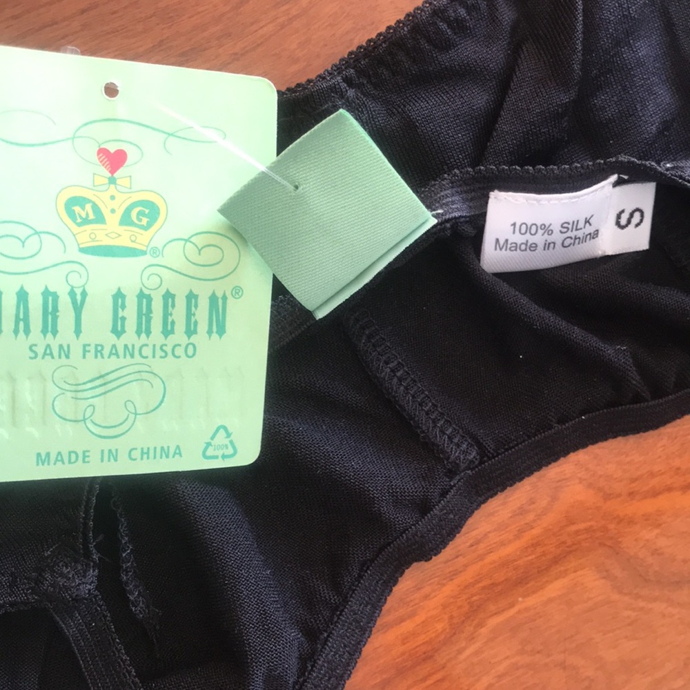 Mary Green Silk Bralette. Small.